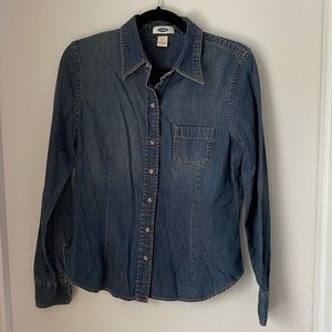 Old Navy M Denim Button Down Shirt